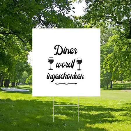 Gepersonaliseerde Diner Uithangbord