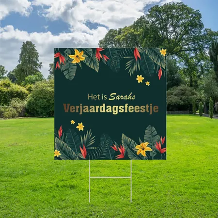 Gepersonaliseerde Gouden Verjaardag Tuinbord