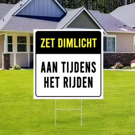 Gepersonaliseerde Turn On Bericht Tuinbord