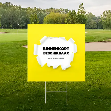 Gepersonaliseerd ' Binnenkort Beschikbaar' Werfbord