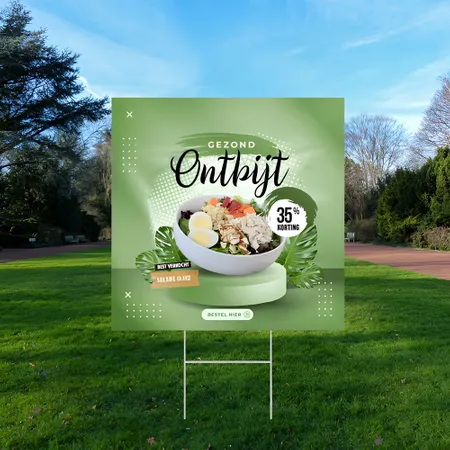 Gepersonaliseerde Restaurant Ontbijt Aanbieding Uithangbord