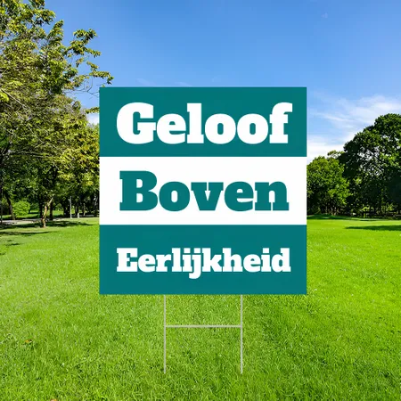 Gepersonaliseerde Faith Message Tuinbord