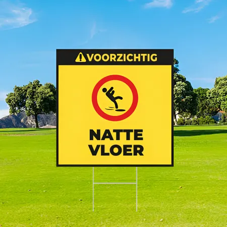 Gepersonaliseerde Natte Vloer Waarschuwingsbord