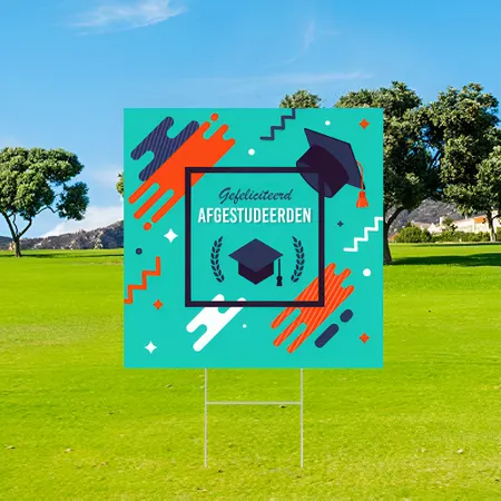 Gepersonaliseerde Gefeliciteerd Afstuderen Tuinbord