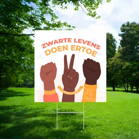 Gepersonaliseerde Black Lives Matters Tuinbord