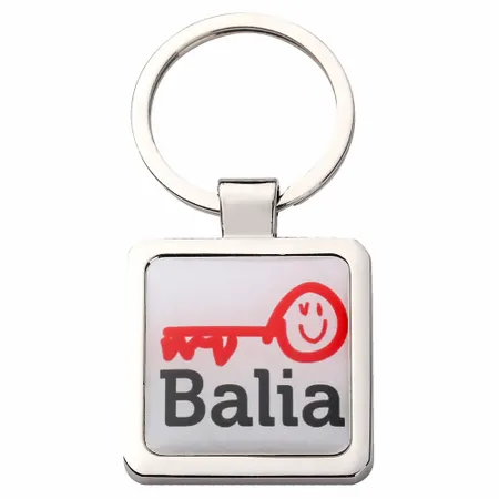 Llavero Cuadrado de Metal Epoxi - Imprint Now - ES