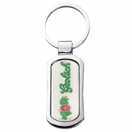 Stijlvolle rechthoekige metalen sleutelhanger Stijlvolle rechthoekige metalen sleutelhanger - Imprint Now - NL