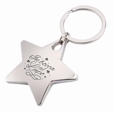 Portachiavi in Metallo con Stella Brillante