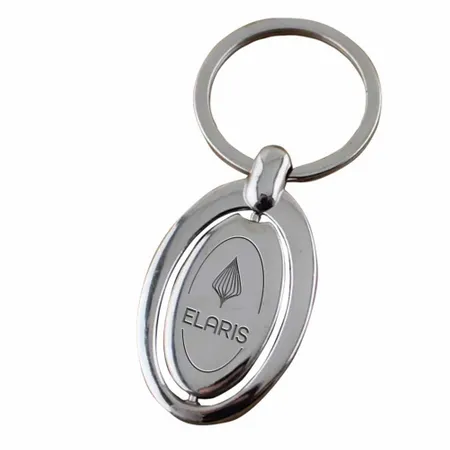Ovaler Metall-Schlüsselanhänger mit Drehfunktion Ovaler Metall-Schlüsselanhänger mit Drehfunktion - Imprint Now - DE