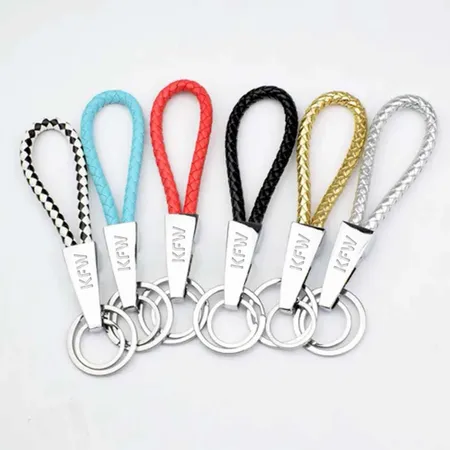 Schlüsselanhänger aus Geflochtenem Leder und Metall Schlüsselanhänger aus Geflochtenem Leder und Metall - Imprint Now - DE