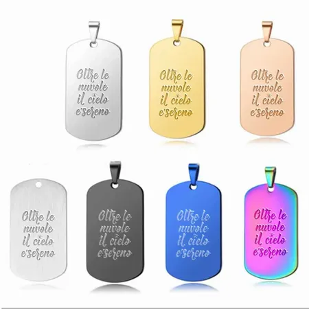 Portachiavi in Metallo con Piastrina Militare Elegante