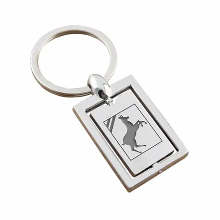 Porte-clés carré en métal - Imprint Now - FR