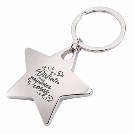 Llavero de Metal Estrella Deslumbrante - Imprint Now - ES