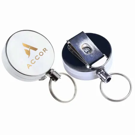 Porte-clés avec cordon rétractable compact - Imprint Now - FR