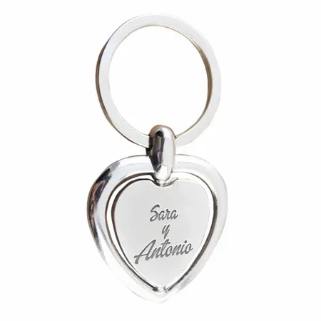 Llavero de Metal Corazón Giratorio - Imprint Now - ES