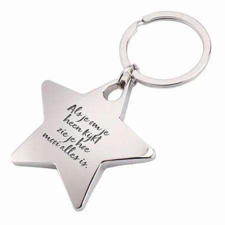 Oogverblindende ster metalen sleutelhanger Oogverblindende ster metalen sleutelhanger - Imprint Now - NL