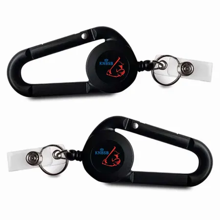 Sleutelhanger met Karabijnhaak en Oprolbare Badgehouder Sleutelhanger met Karabijnhaak en Oprolbare Badgehouder - Imprint Now - NL