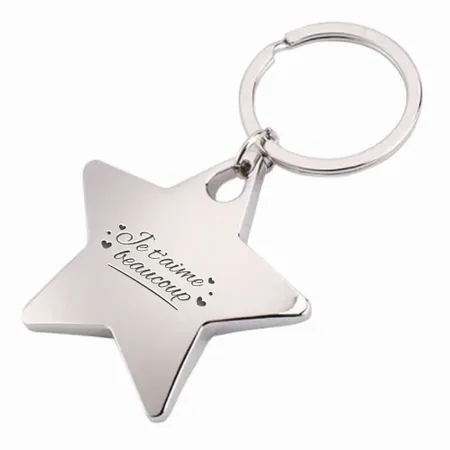 Porte-clés étoile en métal - Imprint Now - FR
