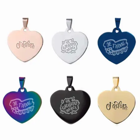 Porte-clés en métal avec cœur en couleur - Imprint Now - FR