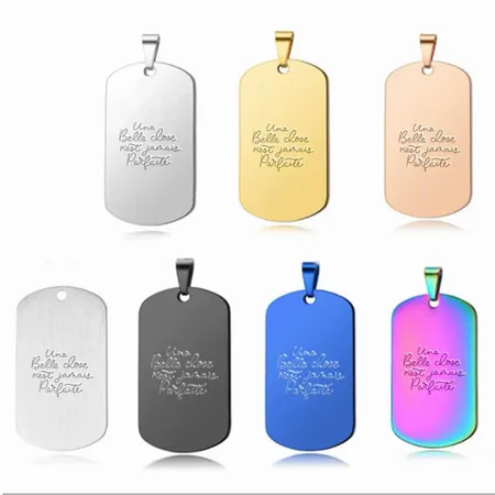 Porte-clés élégant en métal avec plaque de chien militaire - Imprint Now - FR