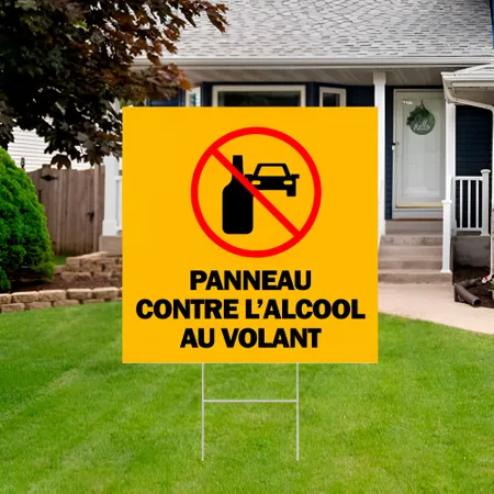 Panneau contre l’alcool au volant