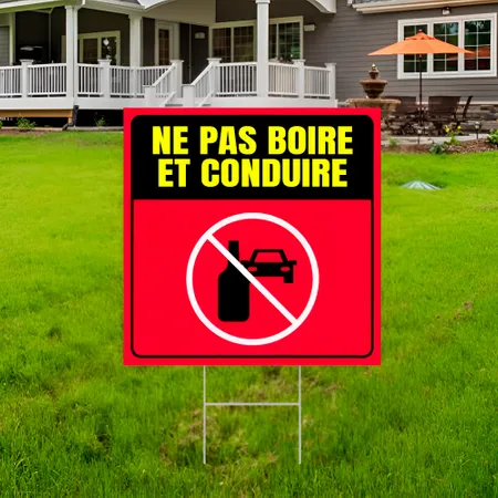 Panneau de contre l'alcool au volant