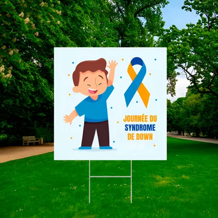 Panneau pour la journée du syndrome de down