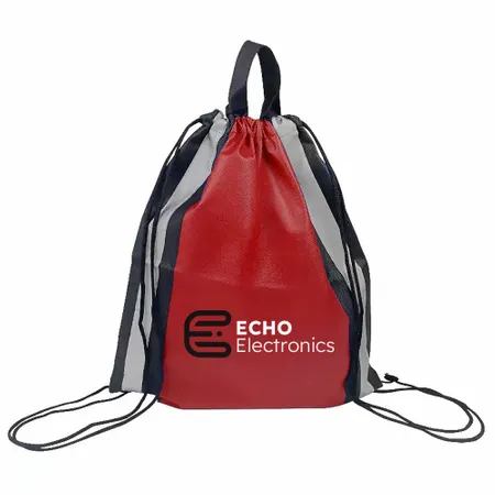 Reflective Side-Strip Drawstring Bag Reflective Side-Strip Drawstring Bag - Custom Pro Prints