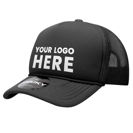 Decky 7010 - Youth 5 Panel Mid Profile Structured Foam Trucker, Kids Foam Trucker Hat, Mesh Back - Custom Tees Today