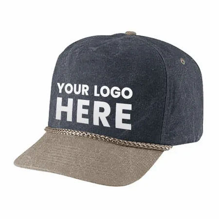 Cobra SWT-2 5 Panel Stone Washed Canvas 2-Tone Hat - Custom Pro Prints