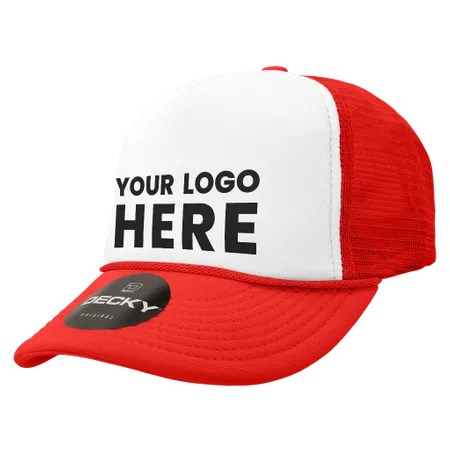 Decky 210 Blank Foam Trucker Hat, Two Tone Mesh Back Cap - Custom Pro Prints