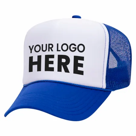 Otto 39-165 5-Panel High Crown Foam Trucker Hats - White Front Colors - Tote Bags Now