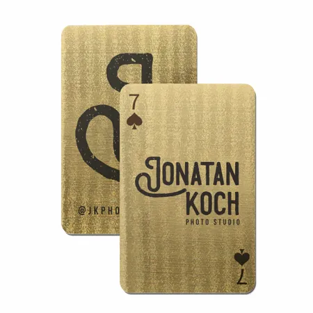 Brushed Gold Finish Playing Cards - Tote Bags Now