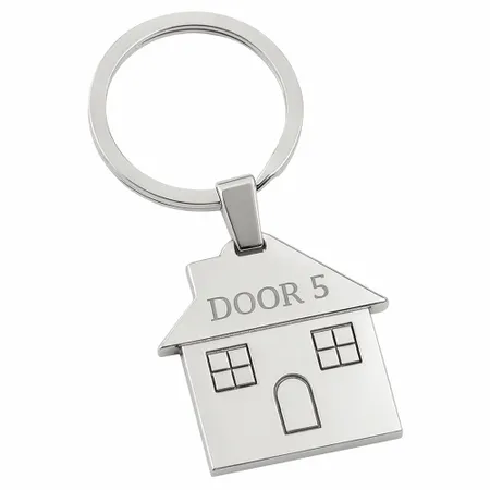 Happy Home Metal Keychain - Custom Tees Today