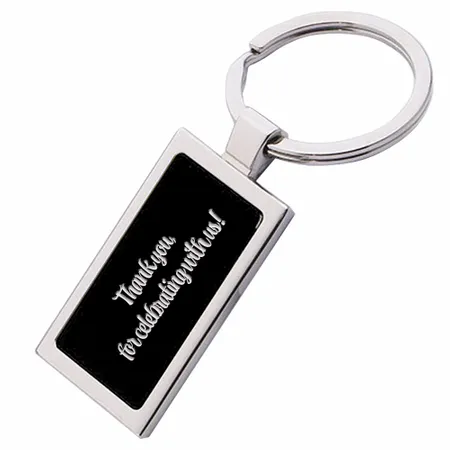 Colored Rectangle Metal Keychain - Custom Tees Today