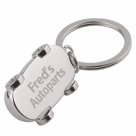 Intricate Car-shaped Metal Keychain - Custom Tees Today