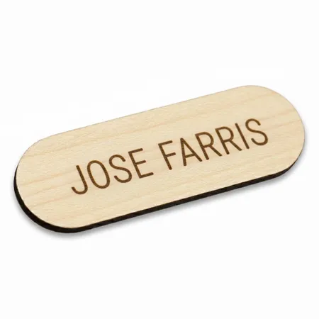Wooden Name Badges - Custom Pro Prints