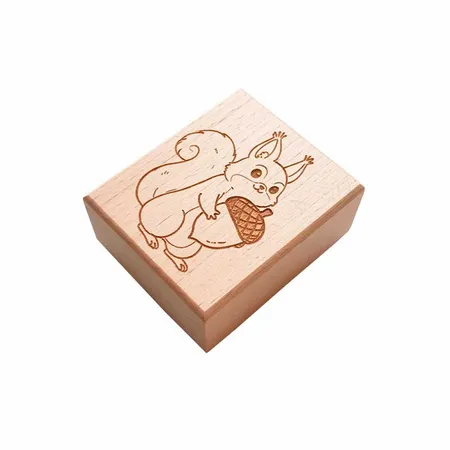 Square Wood Rubber Stamps - Tote Bags Now