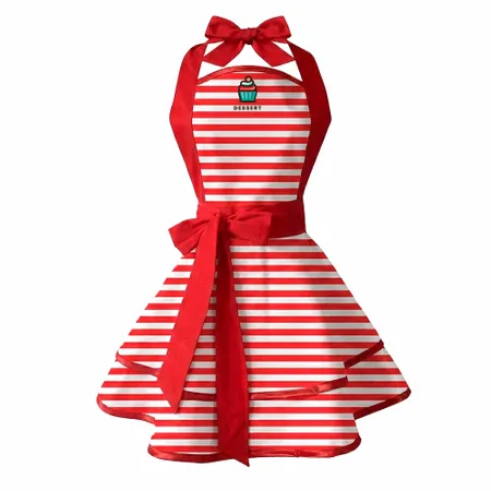 Classic Stripe Double Layer Cotton Aprons - Custom Shoe Charm