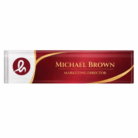 Acrylic Desktop Name Badges - Tote Bags Now