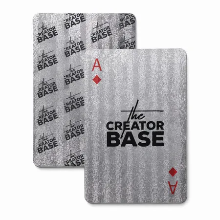 Brushed Silver Finish Playing Cards - Custom Pro Prints