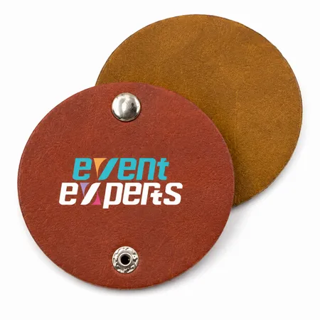 Round PU Leather Cable Organizers - Custom Pro Prints