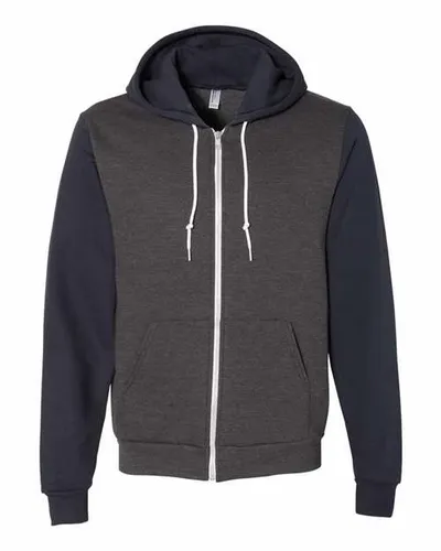 Gris jaspeado oscuro/ Azul marino