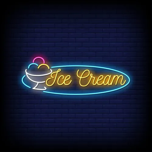 Ice Cream Shop Neon Sign - Custom Pro Prints