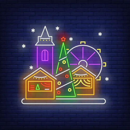 Christmas Fun Fair Neon Sign - Custom Pro Prints