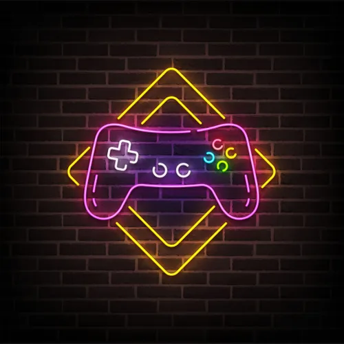 Gamer Joystick Neon Sign - Custom Pro Prints
