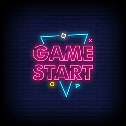 Game Start Neon Sign - Custom Pro Prints