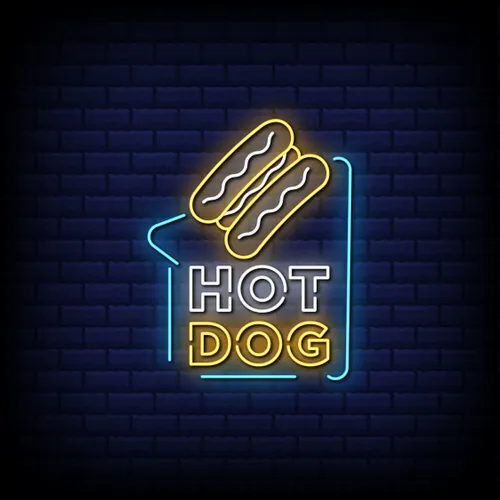 Hot Dog Neon Sign - Custom Pro Prints