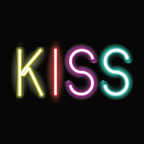 Kiss Neon Sign - Custom Pro Prints