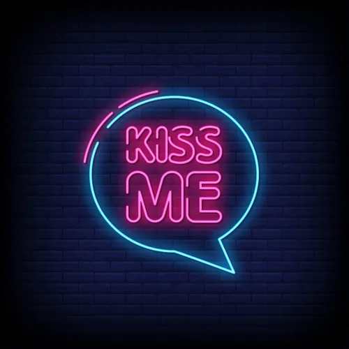 Kiss Me Neon Sign - Custom Pro Prints